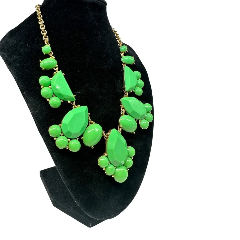 Kate Spade New York Day Tripper Statement Bib‎ Necklace Turquoise Gold Tone